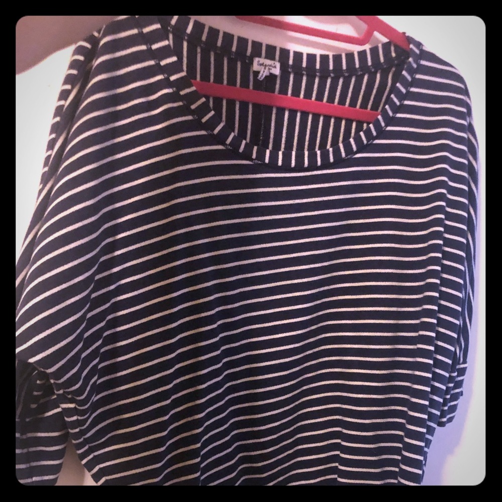 splendid stripped short sleeve top